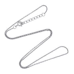 Vintage Sterling Silver 925 1.1mm Cable Link Chain Necklace 16"-17"